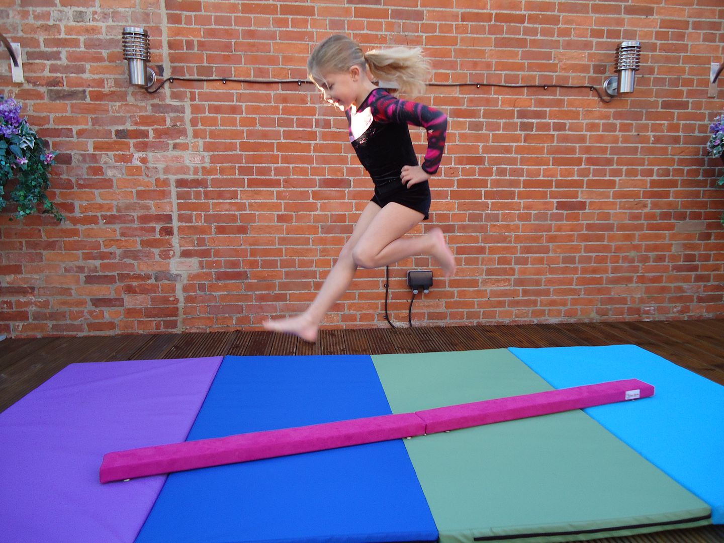 2.1 MTR GYMNASTIC GYM FOLDING BALANCE BEAM BY SLIMGYM 'NEW PURPLE